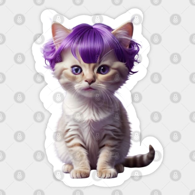Purple cat wig hotsell
